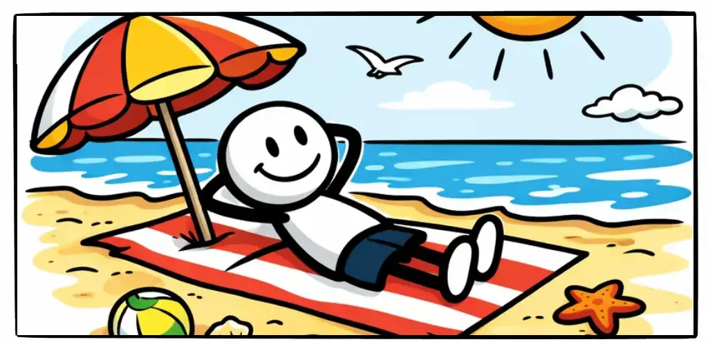 Kleine toonwords-strip strand.