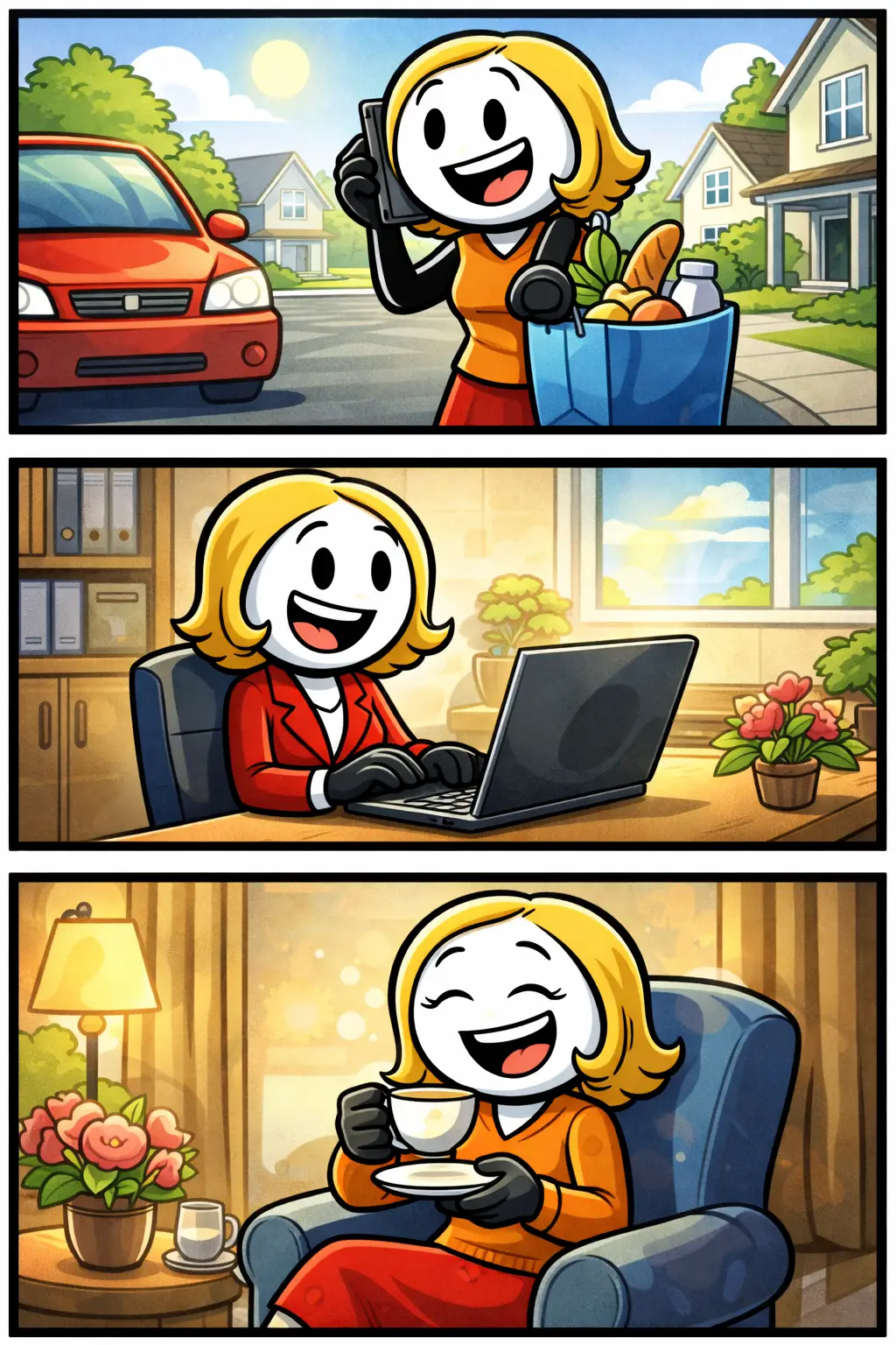 Een Toonwords-afbeelding van het woord mevrouw met een vriendelijk groetende figuur.