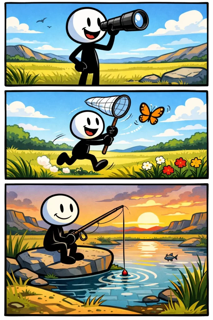 Een Toonwords-afbeelding van een stickman die in een uitgestrekte vlakte staat, bij het woord “vlakte”.